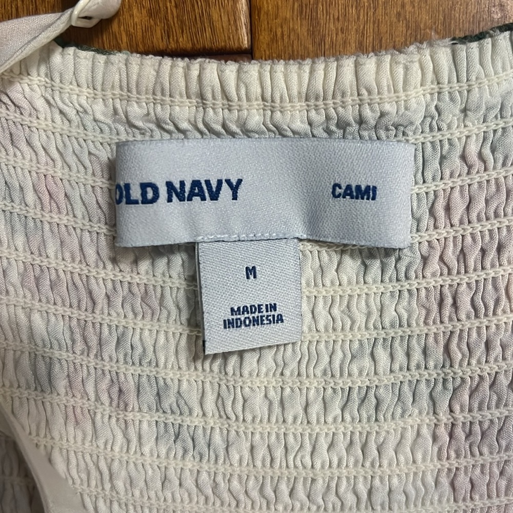 Old Navy Off White Floral Mini Sundress Size M Cottage-core Fairy Boho Country - Picture 4 of 15